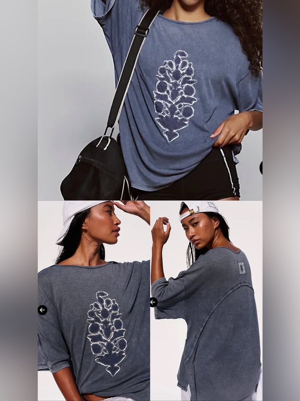 NWOT Free People Movement Oversized Harmony Logo Tee